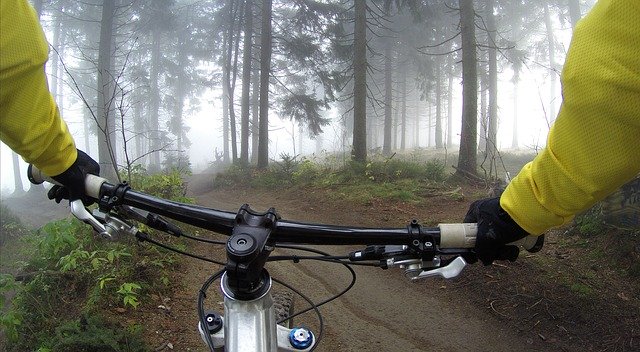 riding a bike